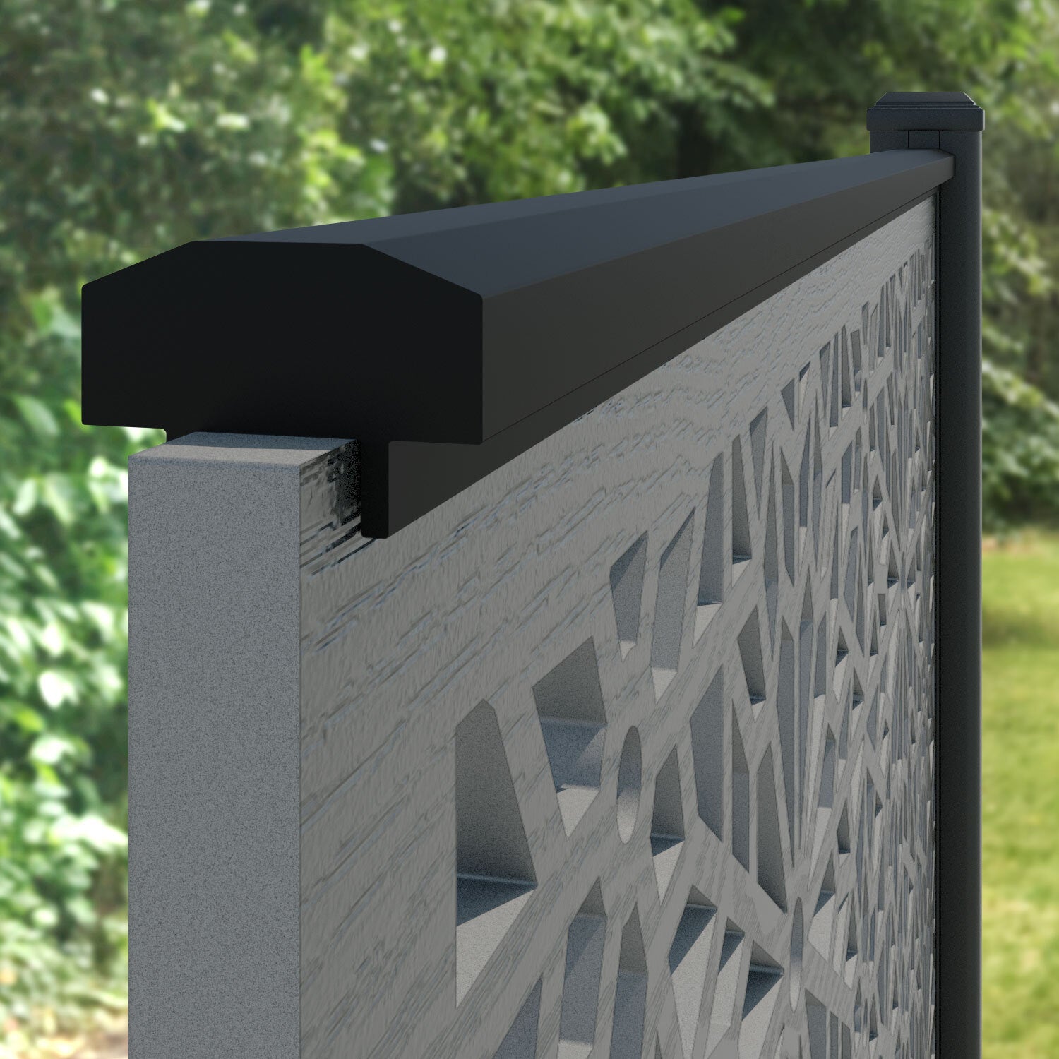 Alnara 120x60cm Decorative Garden Fence with Aluminum Posts - Perfect for Yard Landscaping, Flower Bed Borders & Outdoor Decor