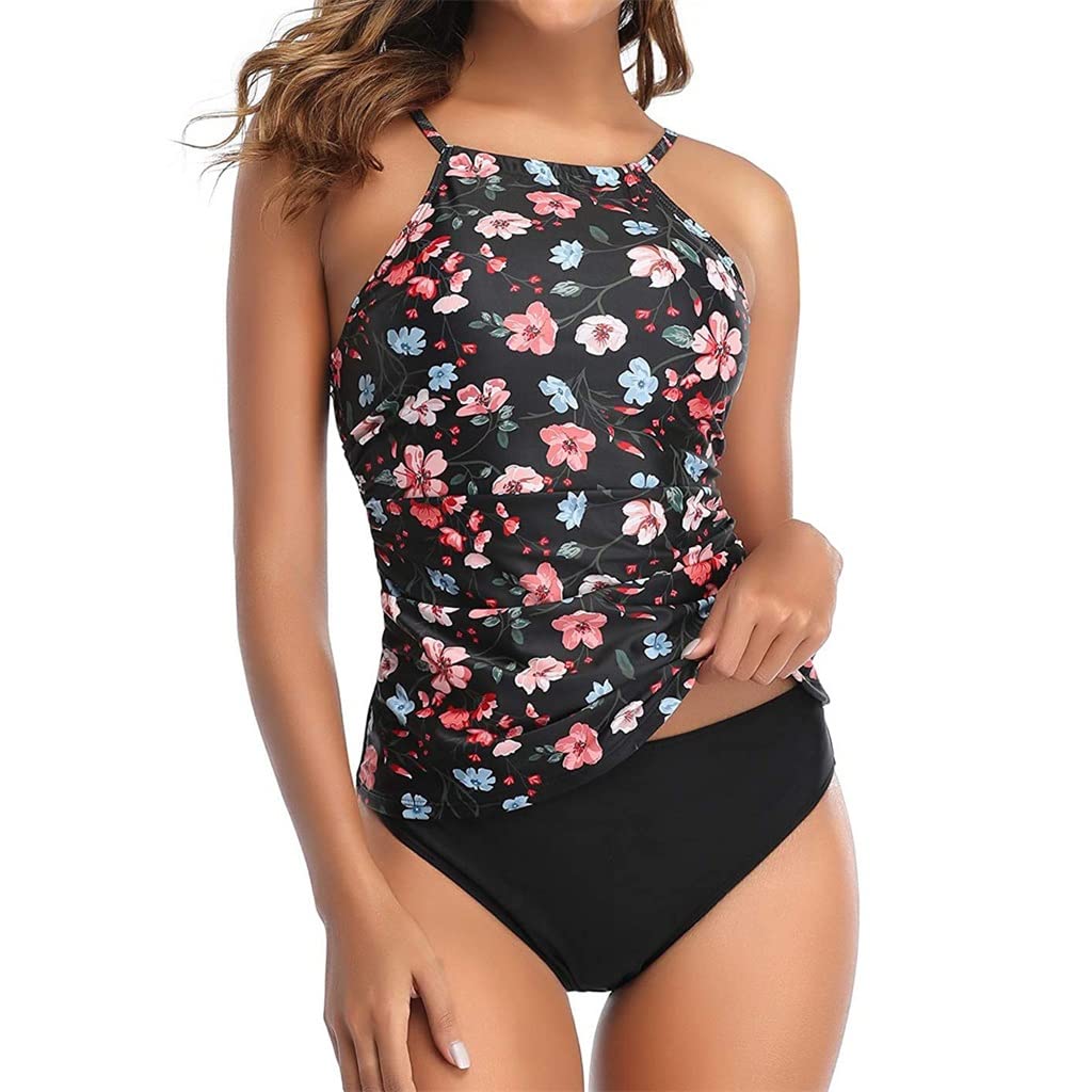 LEIGE Plus Size Women's Two Piece Swimwear - Vintage High Waist Bikini Set, Sexy Bathing Suit for Beach & Pool (Color A, Size 2XL) | Perfect for Summer Vacations, Tropical Getaways & Swim Parties