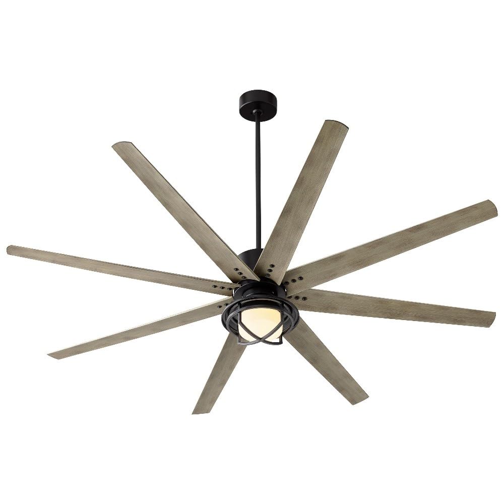 72 Inch Ceiling Fan with Aged Brass Finish - Modern Large Room Cooling Fan for Living Room, Bedroom, and Outdoor Patio