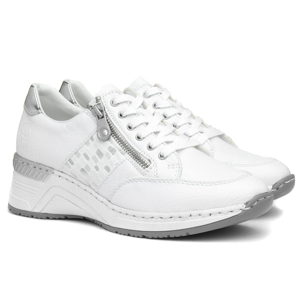 Rieker Women's Comfortable Low-Top Sneakers - Lightweight Walking Shoes for Women - Casual Fashion Sneakers for Everyday Wear, Work, and Travel