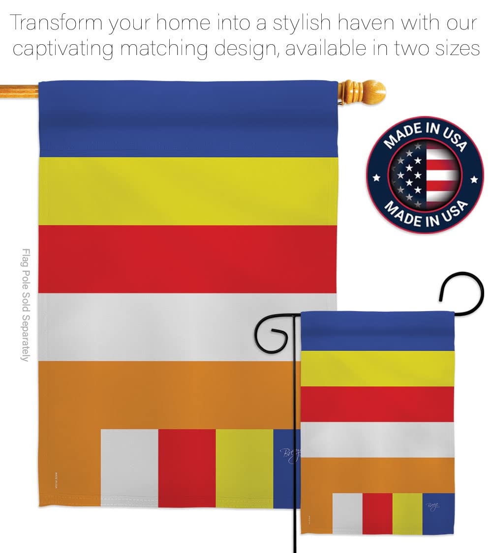 Buddhist House Flag Set 28x40