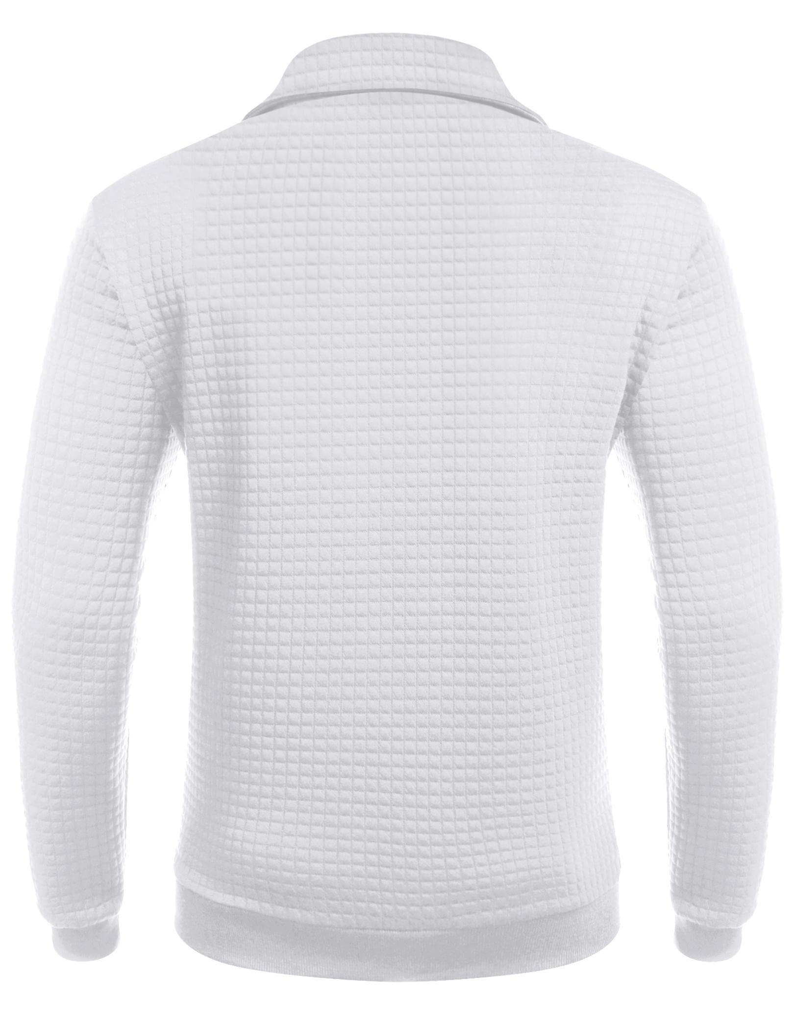 COOFANDY Men's Quarter Zip Sweatshirt - Long Sleeve Waffle Knit Pullover Hoodie with Pocket | Casual Fall & Winter Wear for Outdoor Activities & Lounge