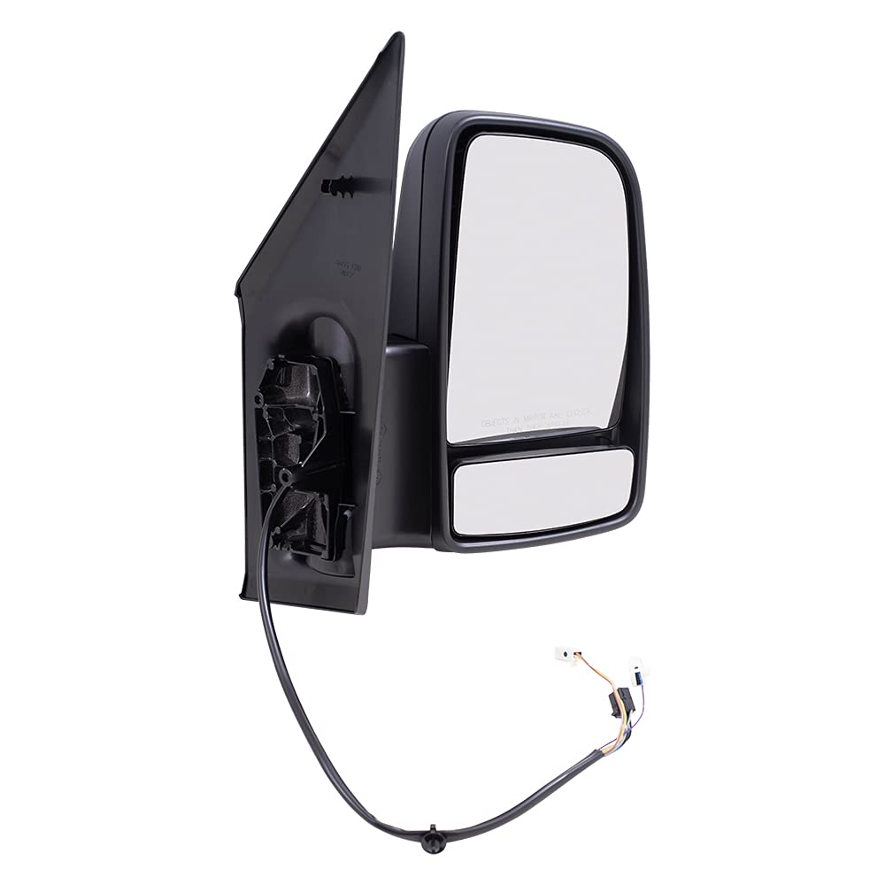 Brock Replacement Passenger Side Power Mirror with Heat, Turn Signal & Manual Fold - Compatible with 2019-2020 Mercedes Sprinter Cargo 3500XD & 4500 (907 Series) - Perfect for Van Repairs & Fleet Maintenance