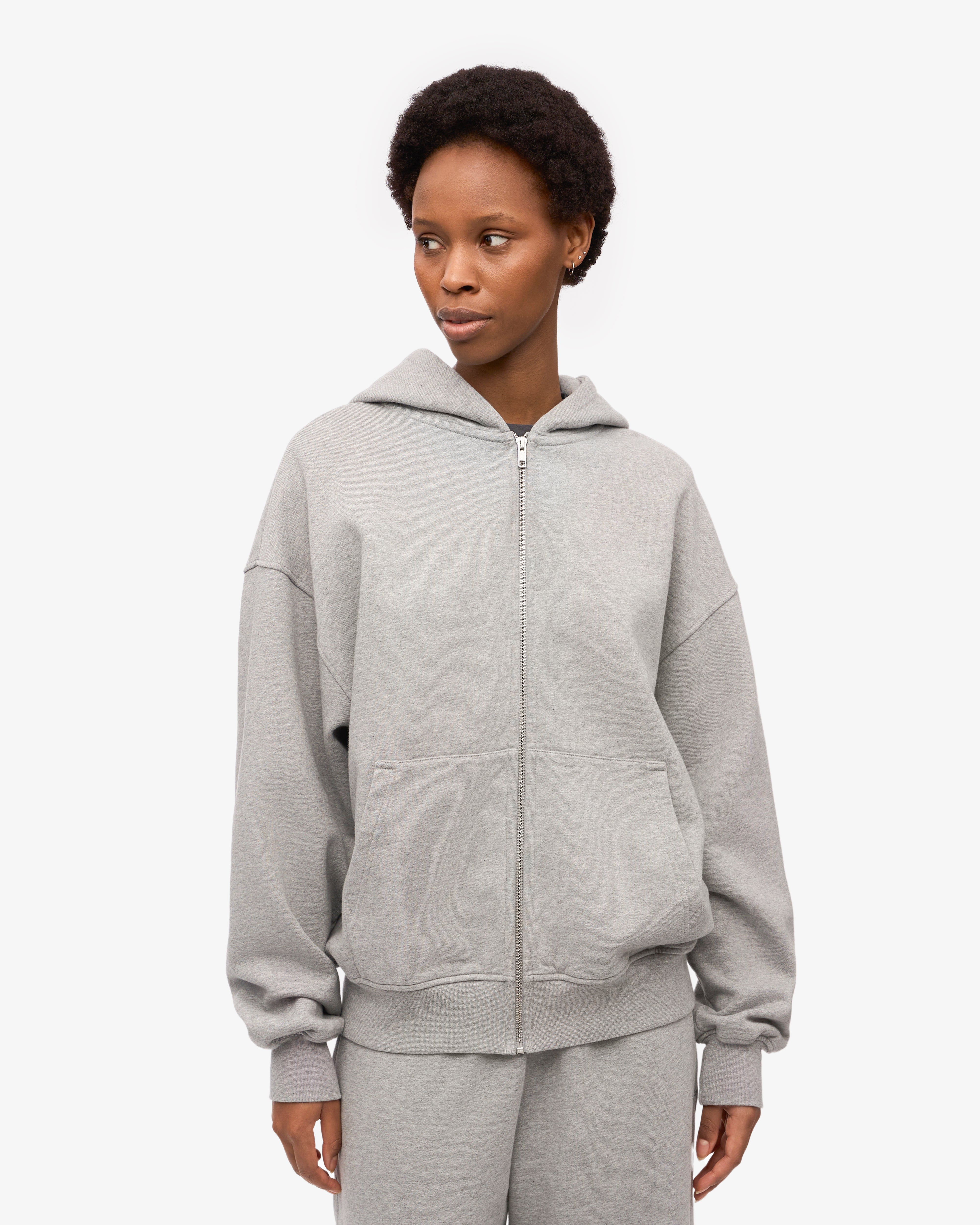 Organic Oversized Zip Hoodie for Women - Soft & Cozy Pullover Sweatshirt in Dusty Olive - Perfect for Casual Wear, Lounge & Outdoor Activities
