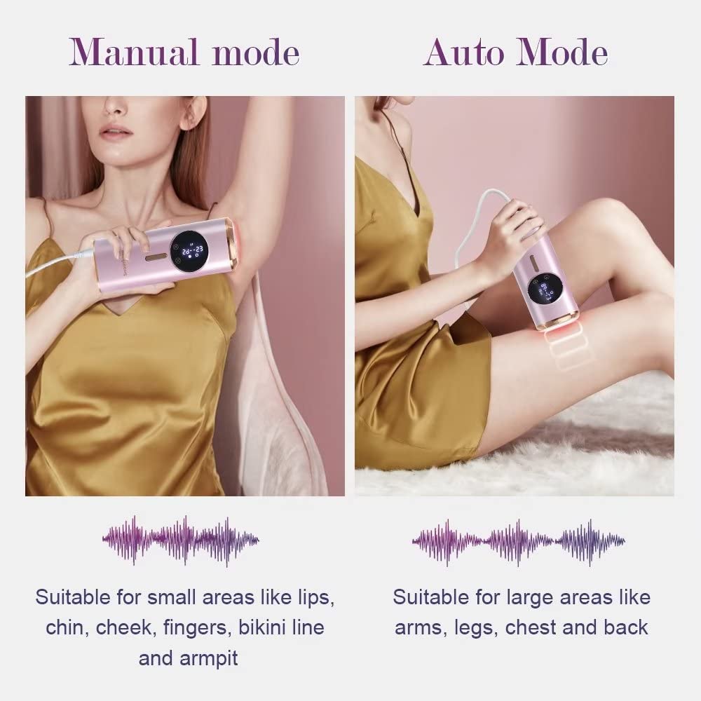 Unisex IPL Hair Removal Device with Sapphire Ice Cooling - Painless & Permanent Hair Removal for Body & Face | Safe & Effective for Full Body Use at Home