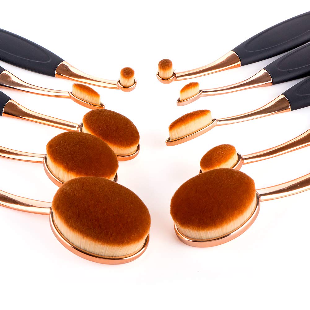 UNIMEIX 10 Pack Blending Brush Set for Card Making, Scrapbooking, Ink Blending - Rose Gold Craft Brushes for DIY Paper Art, Watercolor & Background Painting | Perfect for Artists, Crafters & Card Enthusiasts