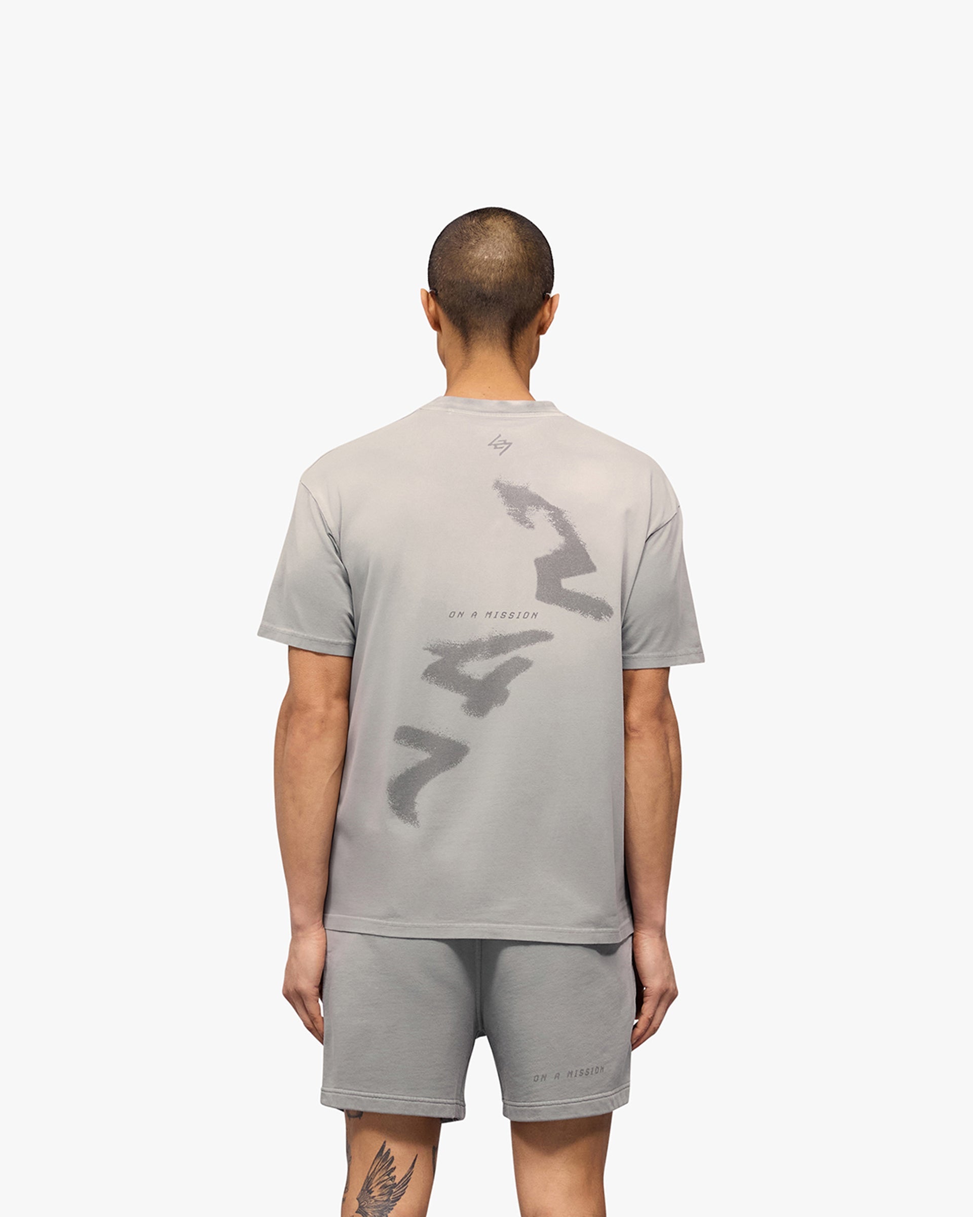 247 Motion Oversized T-Shirt for Men - Premium Titanium Graphic Tee - Comfortable Loose Fit Casual Shirt for Streetwear, Gym & Everyday Wear
