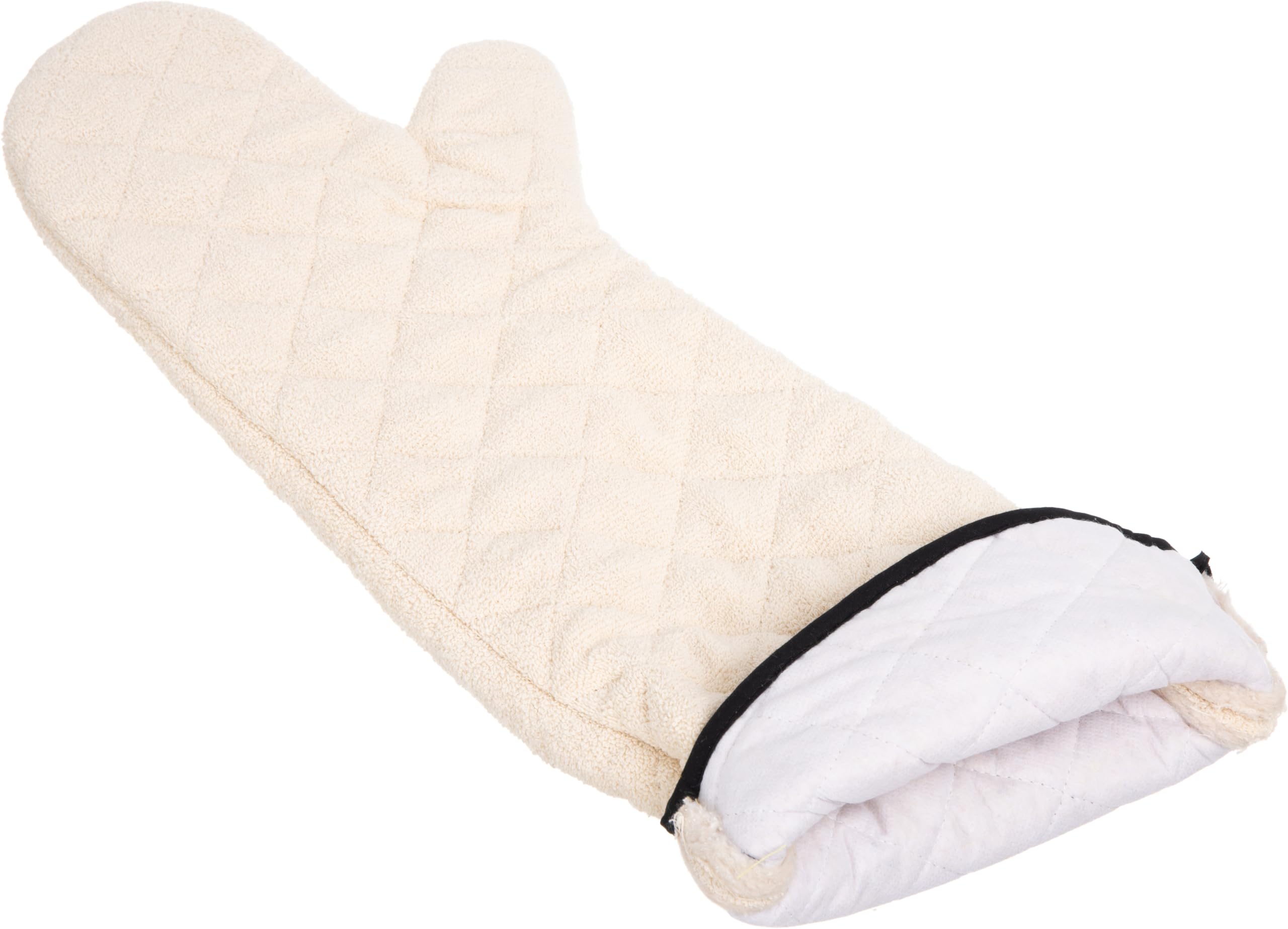 San Jamar 24-Inch Long Oven Mitt with Angled Cuff - Heat Resistant Cotton Kitchen Gloves for Baking, Grilling & Cooking - Perfect for Restaurants, Home Kitchens & BBQ Parties