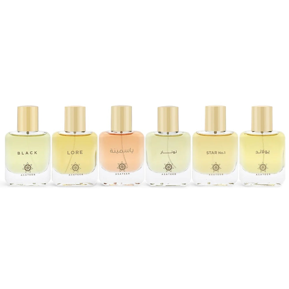 Asateer Collection Perfume Set - 3 Premium EDP Fragrances (6 x 30ml) - Luxury Women's Perfume Gift Set for Daily Wear, Special Occasions & Travel