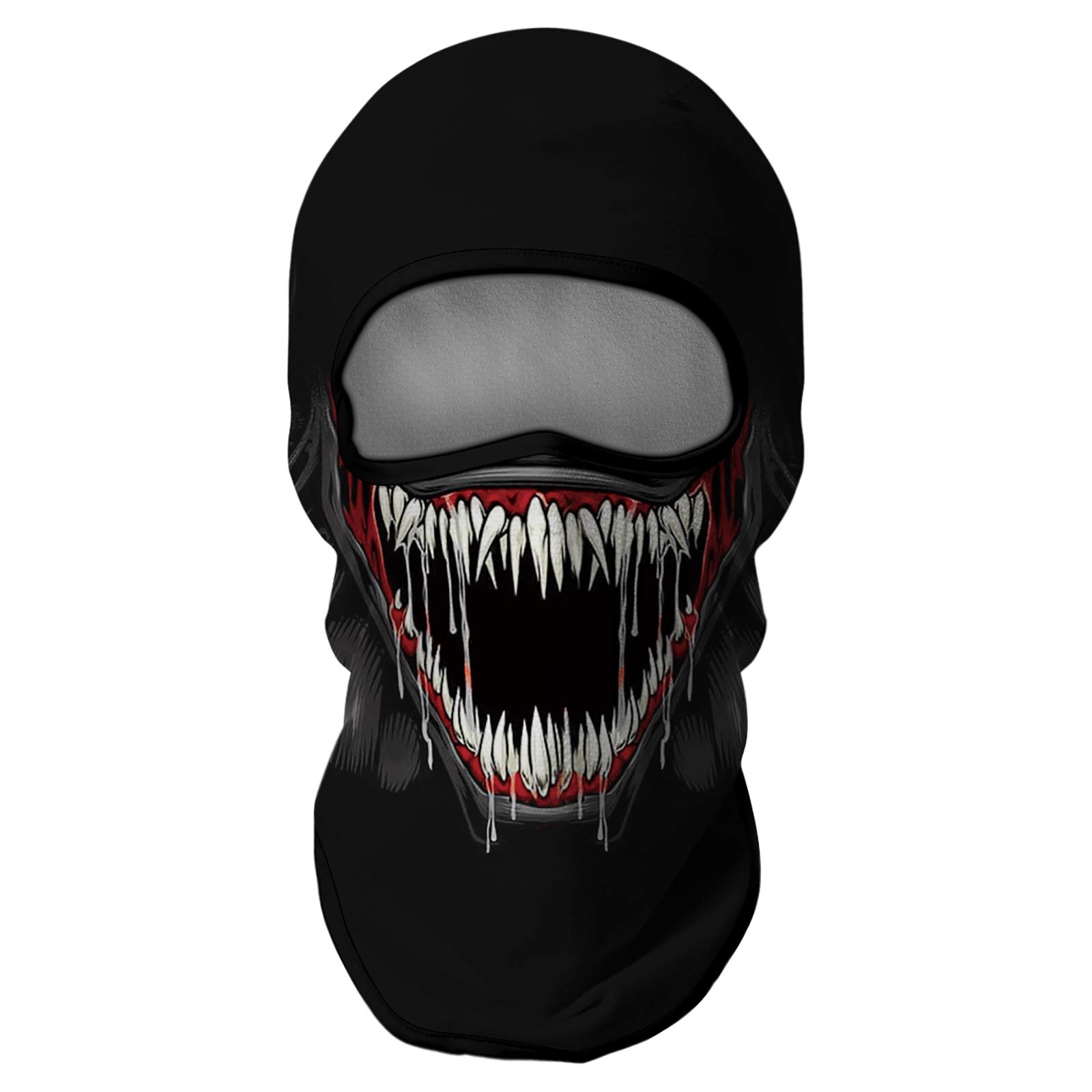 Venswell 3D Skull Balaclava Face Mask - Winter Ski Mask for Cycling, Motorcycle & Snow Sports - Halloween Costume Accessory - Warm Full Face Cover for Outdoor Activities & Cosplay