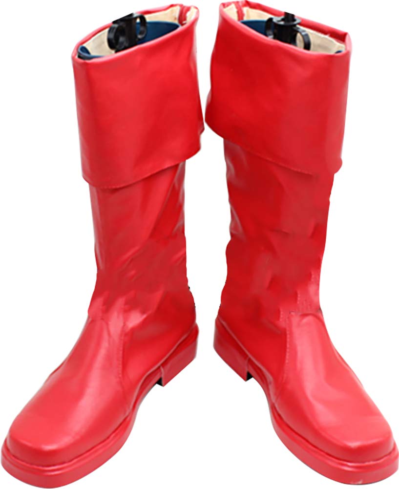 Captain America Steve Rogers Cosplay Boots - Red Superhero Costume Shoes for Halloween, Comic Con & Cosplay Events - Perfect for Marvel Fans & Collectors