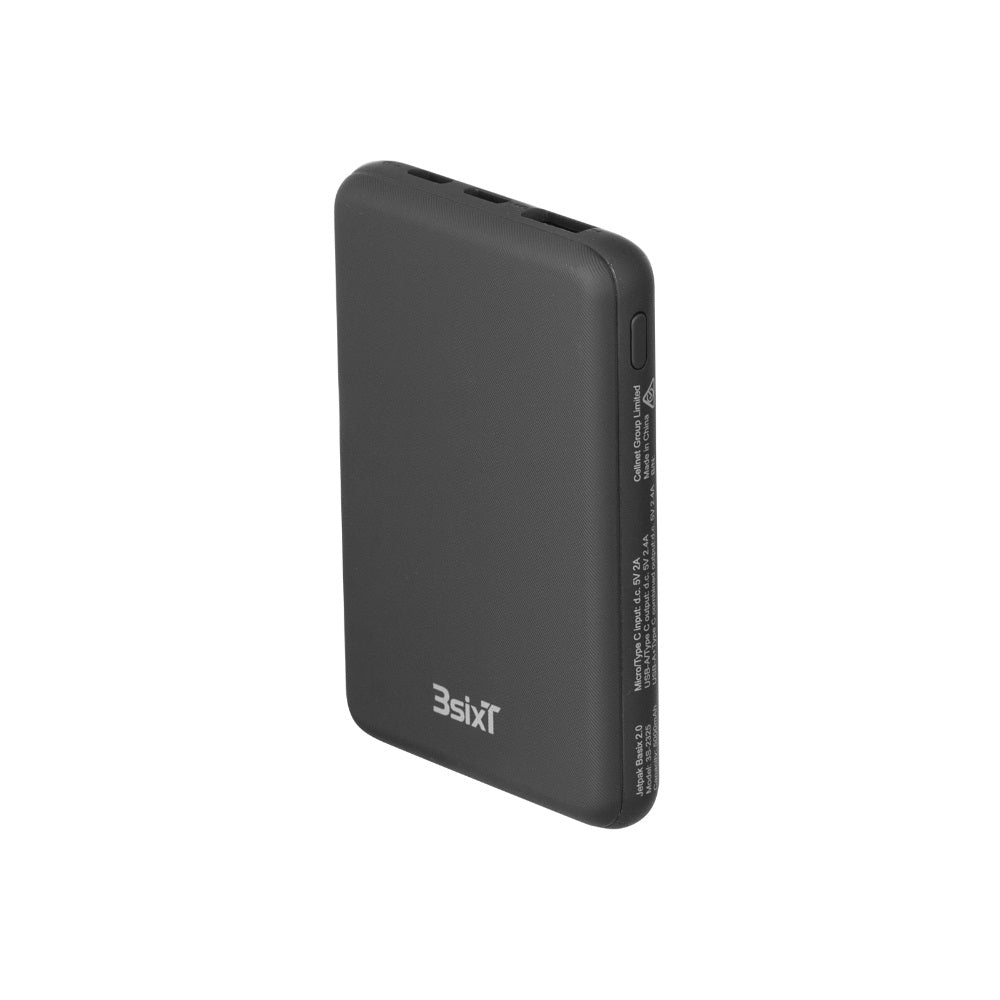 3sixT JetPak Basix 2.0 5000mAh Portable Charger Power Bank - Compact & Fast Charging for iPhone, Android, AirPods - Perfect for Travel, Camping & Emergency Backup