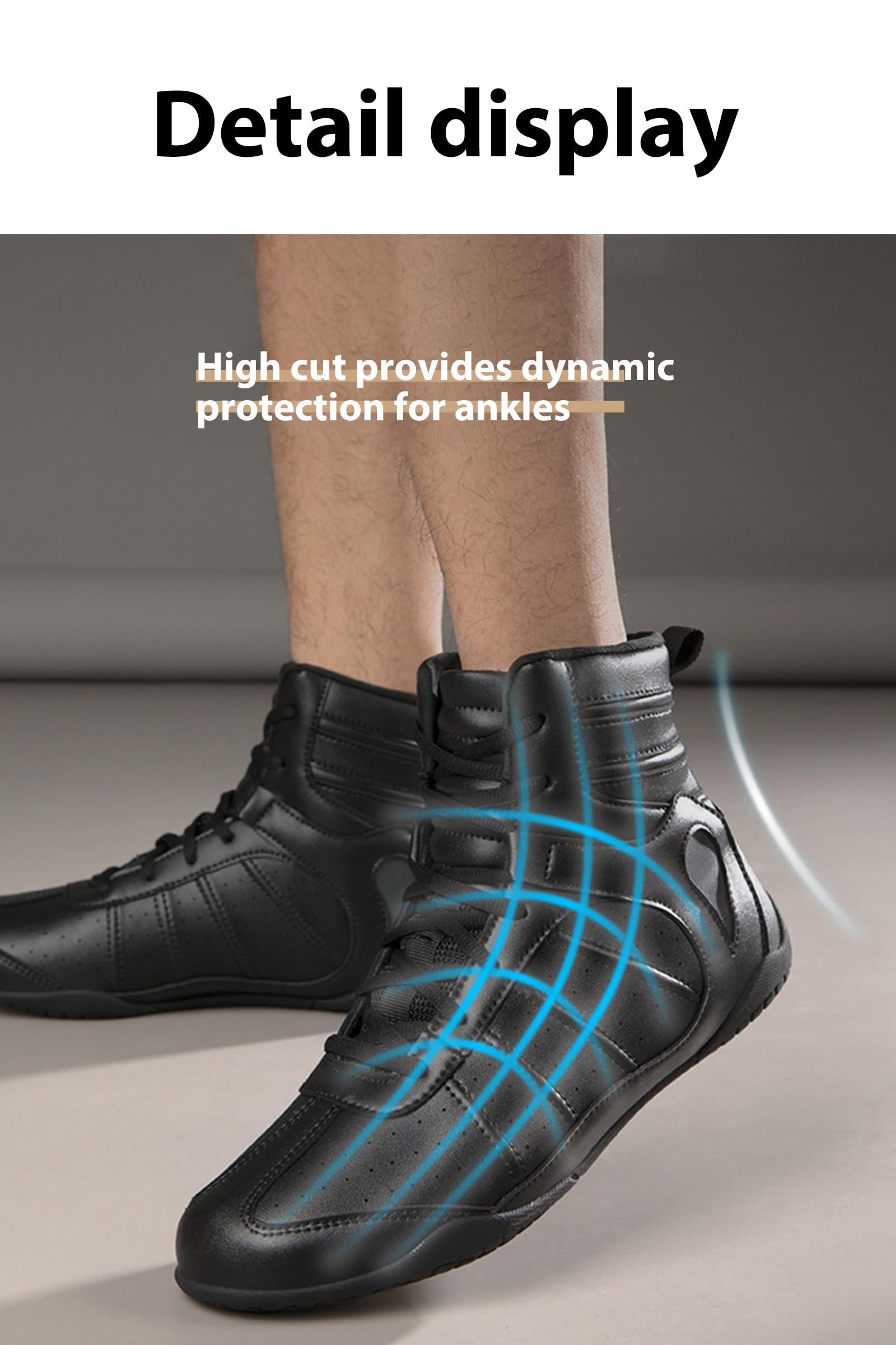Kervaky Men's Wrestling & Boxing Shoes - Lightweight Breathable Sports Training Shoes for Fitness, Weightlifting & MMA | Perfect for Gym Workouts & Martial Arts Training