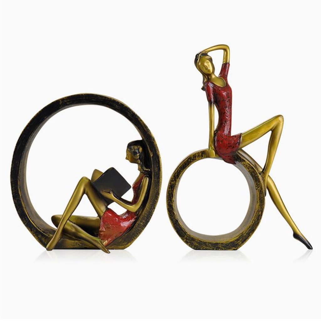 Modern Minimalist Abstract Sculpture - Handcrafted Home Decor for Living Room, TV Cabinet, Wine Cabinet & Office - Contemporary Artwork (Color C) | Perfect for Home Styling, Gift Giving & Interior Design