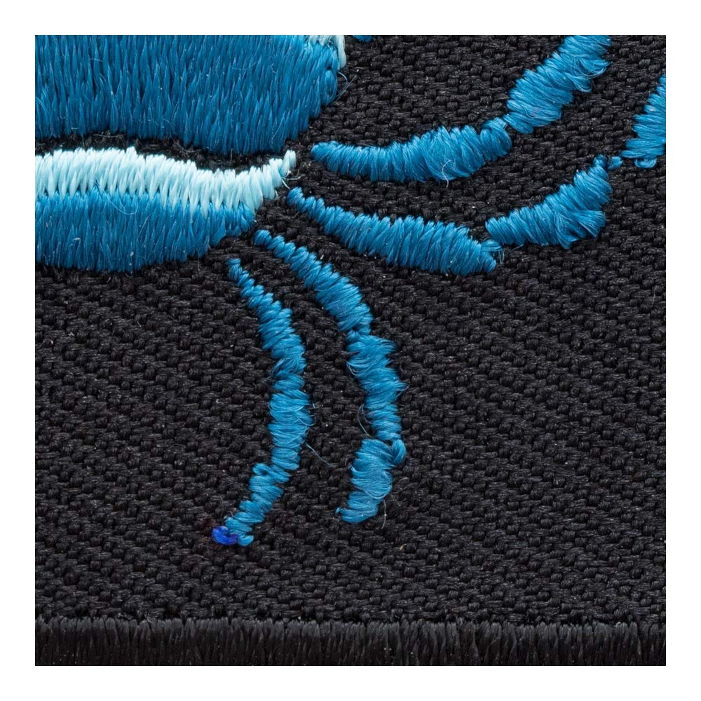 Zodiac Cancer Blue Crab Embroidered Iron-On Patch - Astrology Sign Sew On Badge for Jackets, Hats & Backpacks - Perfect for DIY Crafts & Cosplay Costumes