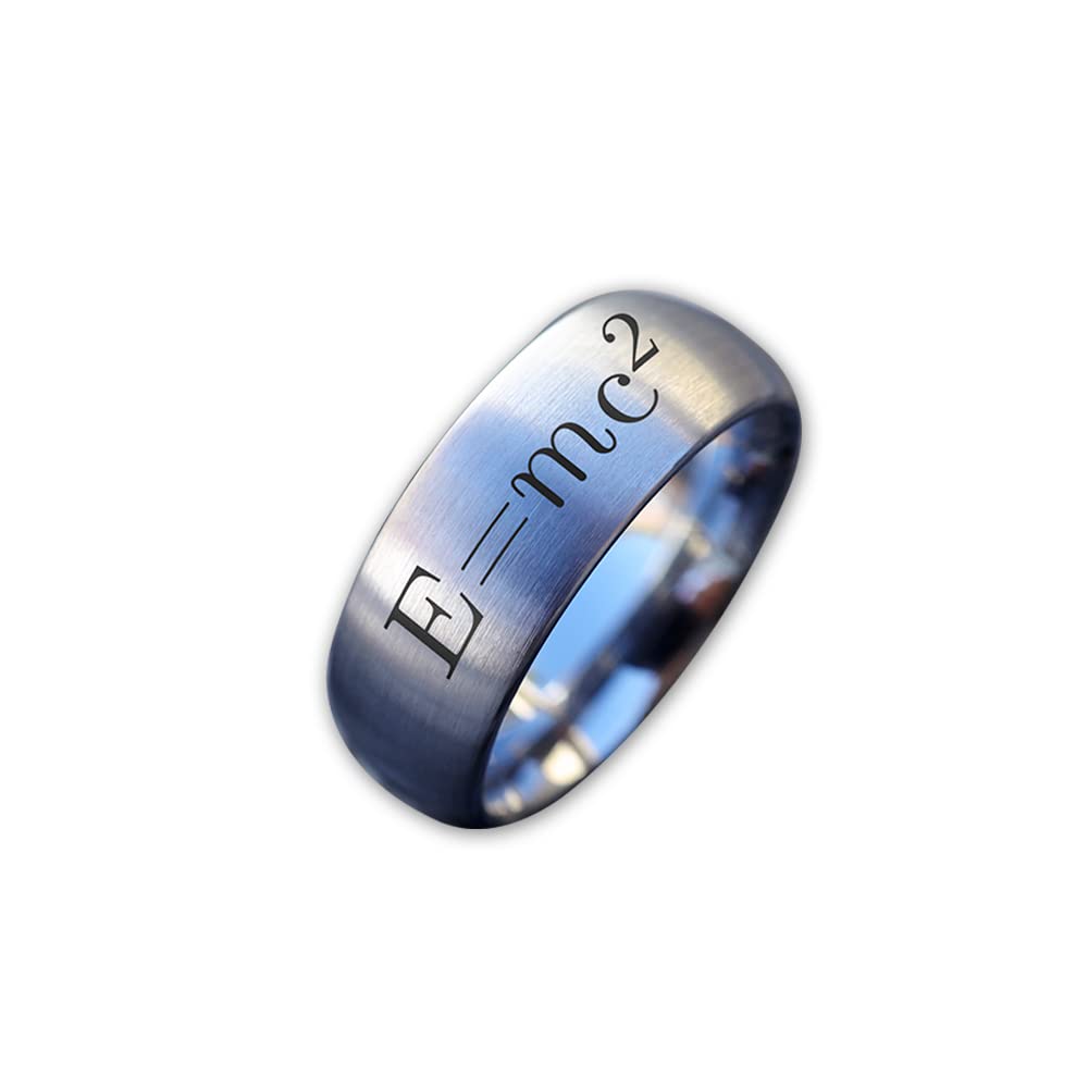 E=MC² Circuit Board Ring - Unique Programmer & Math Jewelry Gift for Computer Nerds, Teachers, Engineers - Perfect for Weddings, Geeky Proposals & Science Enthusiasts