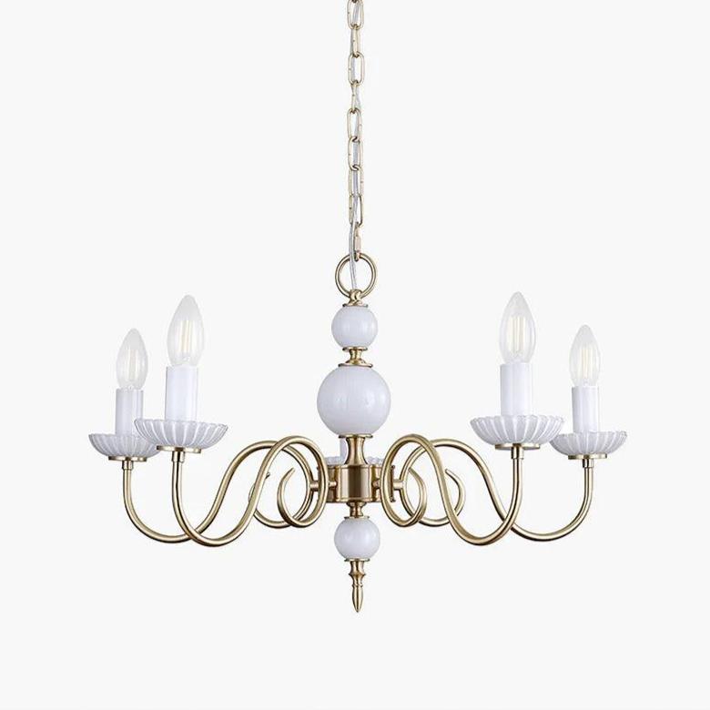 Carlita Chandelier - Elegant Crystal Ceiling Light Fixture for Dining Room, Living Room & Bedroom | Perfect for Home Decor & Wedding Venue Lighting