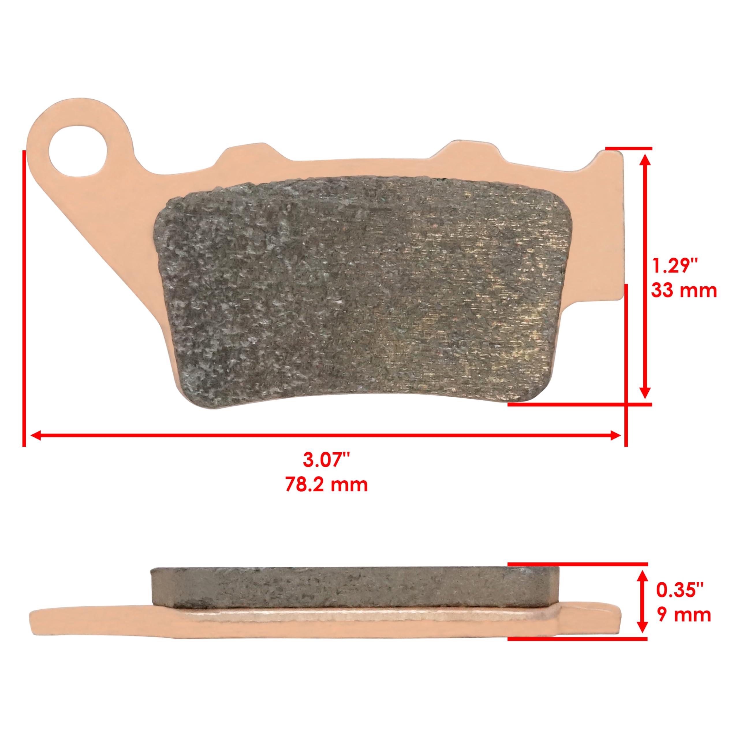 High-Performance Caltric Rear Brake Pads for Yamaha XT660R XT-660R 660R (2004-2010) - Durable & Reliable Braking for Off-Road Adventures & Daily Commuting