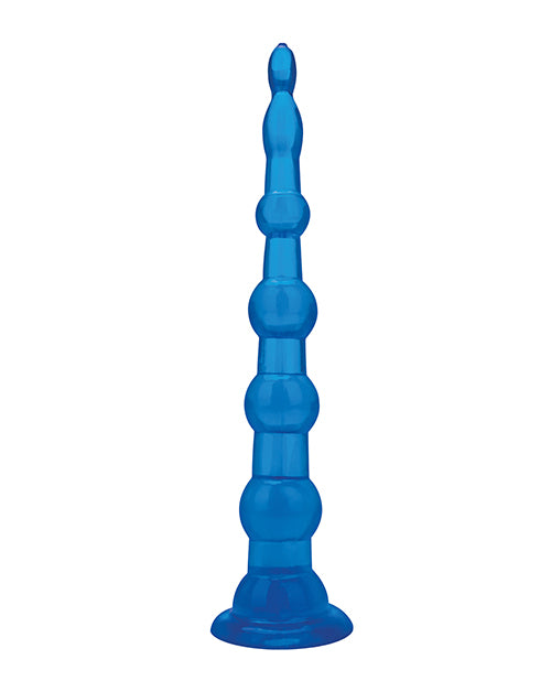 Blue Line Anal Beads with Suction Cup - 8.5 Inch Pleasure Beads for Sensual Play - Perfect for Couples & Solo Exploration - Adult Toy for Enhanced Intimacy