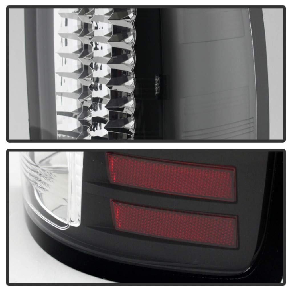 2007-2013 GMC Sierra 1500 LED Tail Lights Pair - Black Spyder Aftermarket Upgrade | 5014948 | Enhanced Visibility & Style for Night Driving & Off-Road Adventures