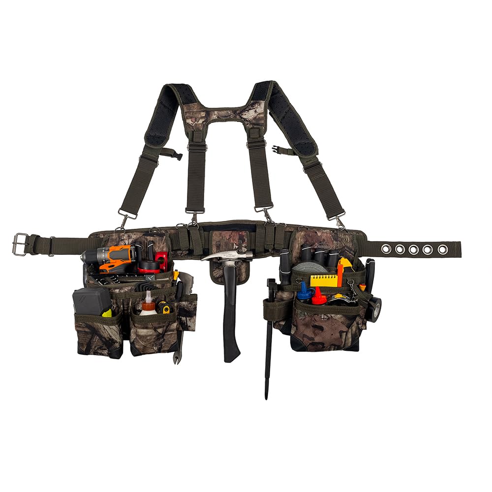 Bucket Boss Camo Tool Belt with Suspenders - Original Series (85035) 52