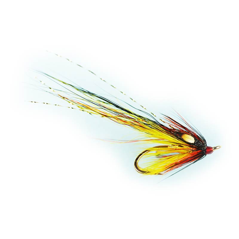 Caledonia Gold Willie Gunn Double Fly Fishing Lure - Premium Salmon & Trout Fishing Bait for Freshwater & Saltwater - Perfect for River, Lake, and Ocean Fishing Adventures