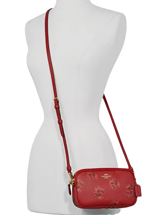 Coach Floral Sadie Crossbody Bag for Women - Stylish Leather Shoulder Purse with Adjustable Strap, Perfect for Daily Use, Travel & Shopping
