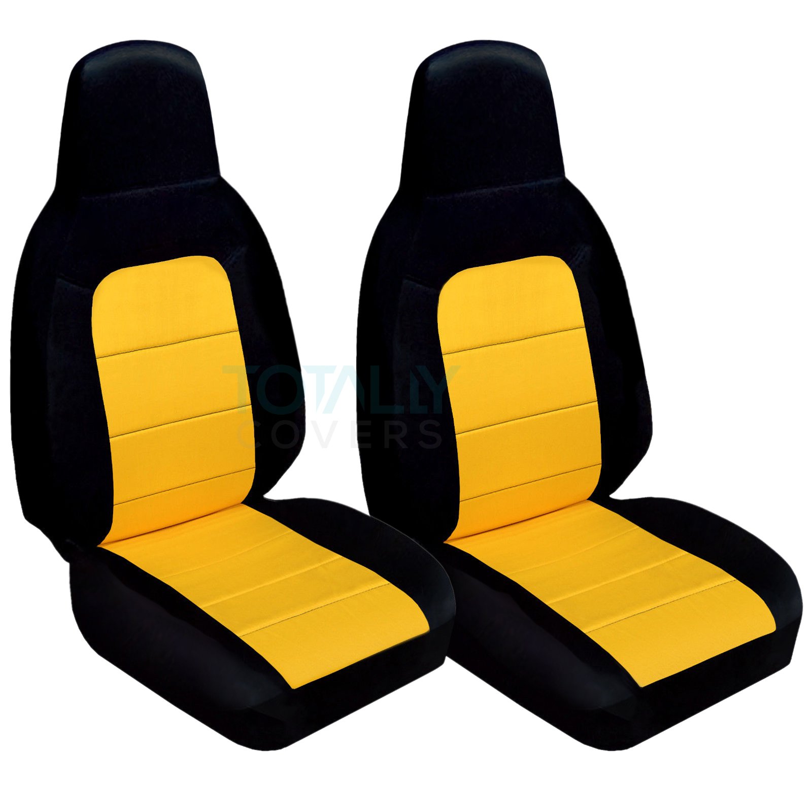 Premium Black & Yellow Seat Covers for 2006-2015 Mazda MX-5 Miata - 22 Color Options, Seat Belt Holder & Side Airbag Compatible Bucket Design - Perfect for Road Trips, Daily Commutes & Car Enthusiasts
