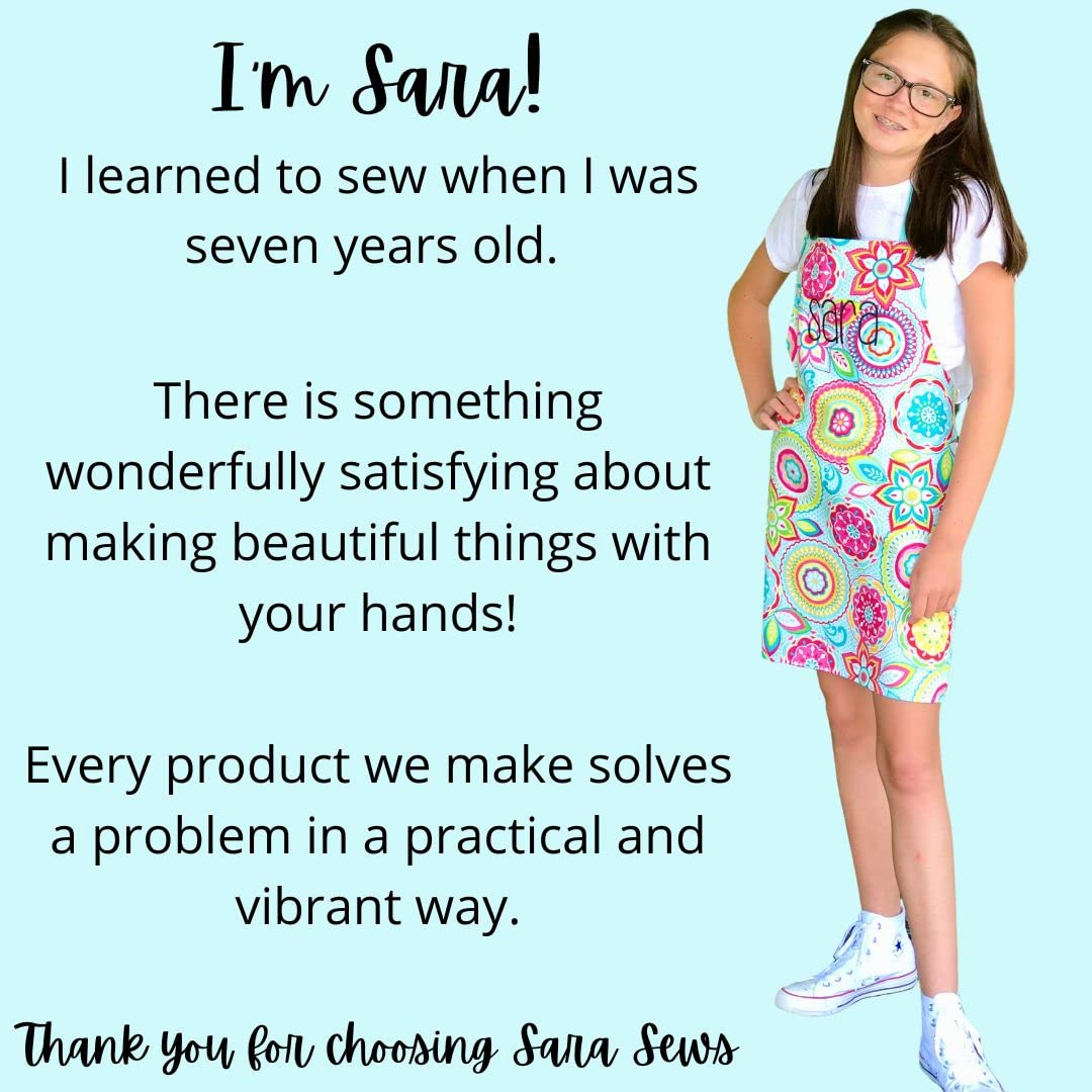 Handmade Blush Pink Apron for Girls - Adjustable & Stylish Kitchen Apron for Baking, Cooking & Crafting - Perfect Gift for Tweens & Teens
