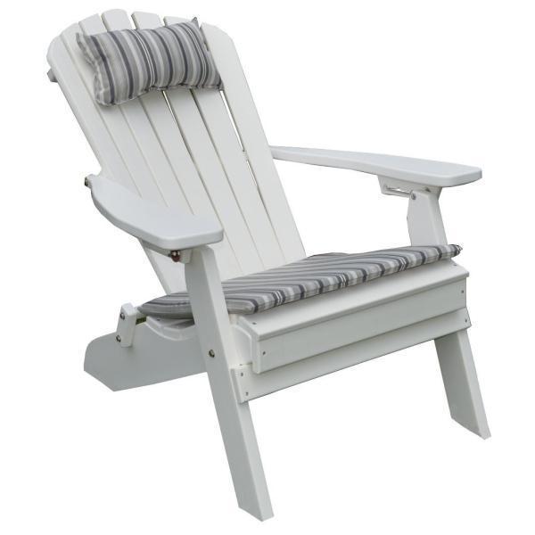 Premium A&L Furniture Poly Folding Reclining Adirondack Chair - Durable Outdoor Patio Furniture for Backyard, Poolside & Beach Relaxation
