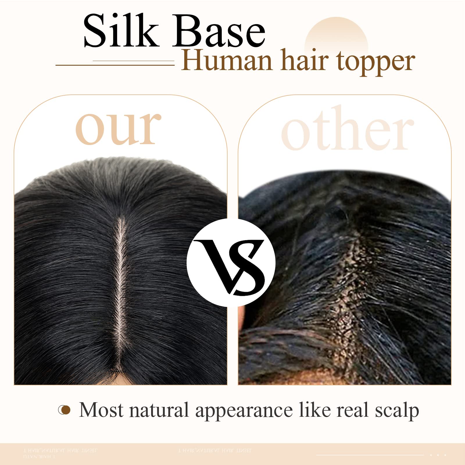 MY-LADY Clip-in Human Hair Topper for Women - 130% Density, 10x12cm Silk Base, 50g, 16 Inch, #12P613 Light Brown with Bleach Blonde Highlights - Remy Hair Top Hairpiece No Bangs - Perfect for Thinning Hair, Hair Loss, and Daily Styling