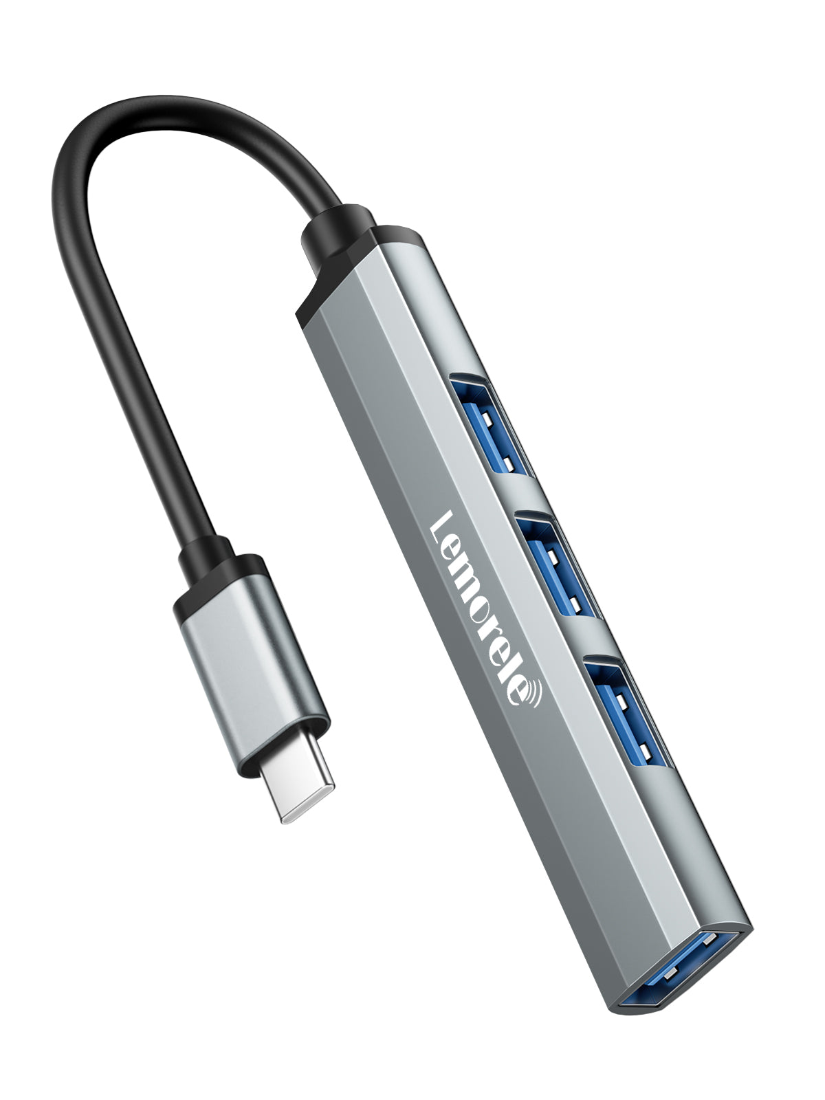 LEMORELE™ TC57 4-in-1 USB C Hub Adapter with HDMI, USB 3.0, SD/TF Card Reader - Perfect for MacBook Pro/Air, Chromebook, Laptop & Tablet Connectivity