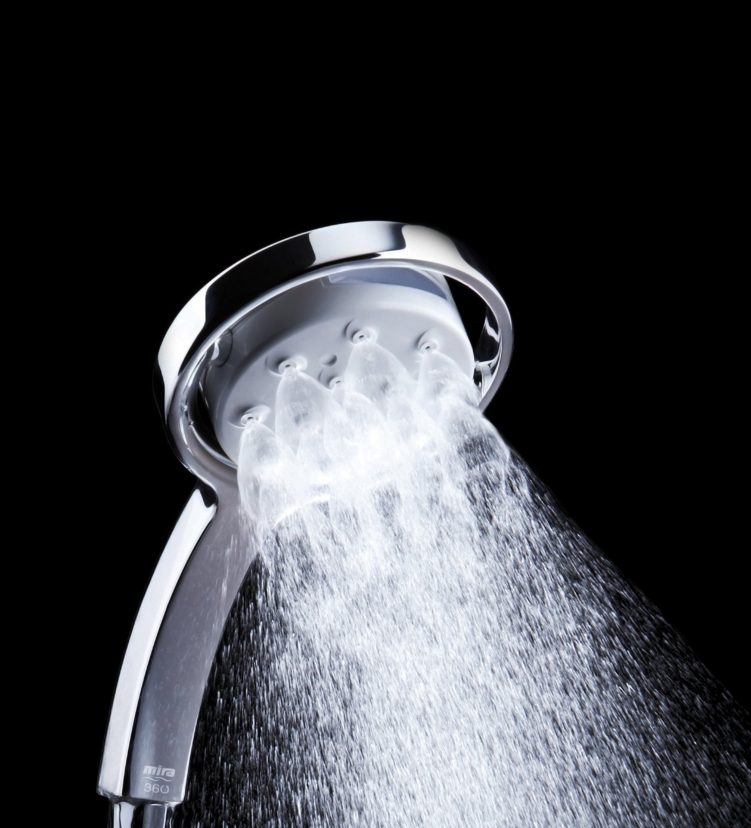 360° Adjustable Shower Head with 4 Spray Modes - Handheld Shower Head in White/Chrome (Model 2.1688.001) for Bathroom, Spa & Relaxation