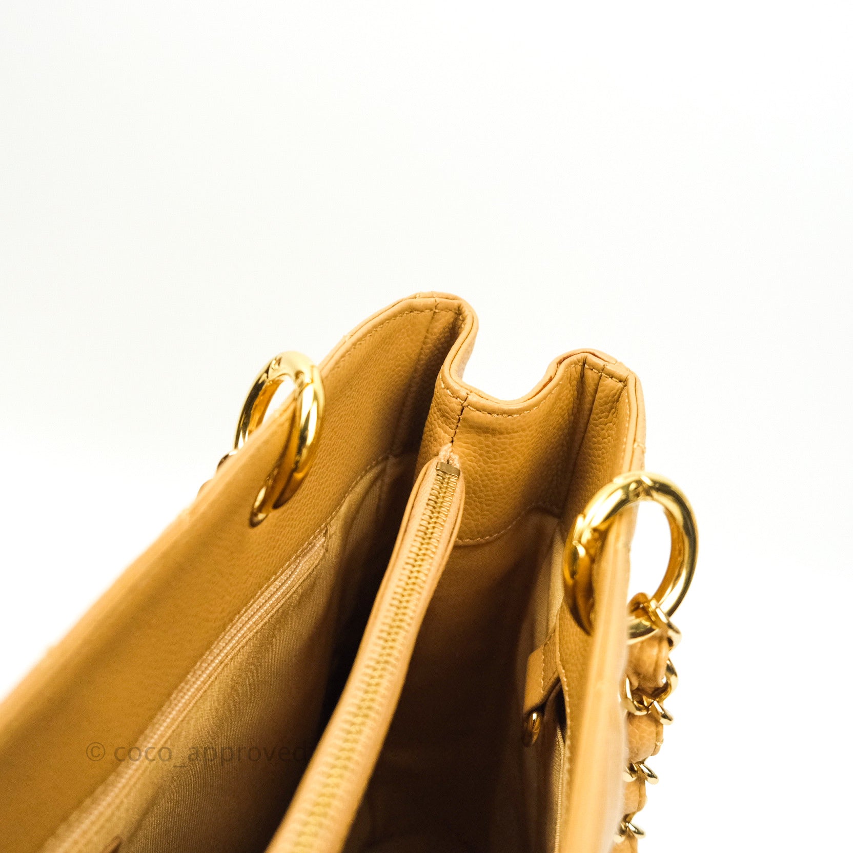 Chanel Caviar Leather Grand Shopping Tote GST Bag - Dark Beige with Gold Hardware | Luxury Designer Handbag for Women, Perfect for Work, Travel & Everyday Use