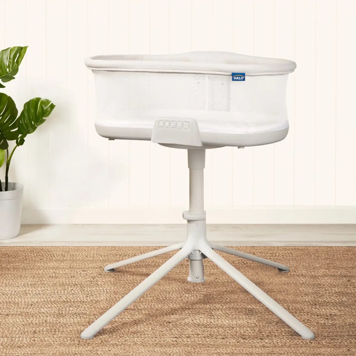 HALO Bassinest 3.0 Soothe Baby Bassinet - Portable Sleeper with Soothing Vibrations & Night Light for Newborns - Perfect for Nursery, Bedroom & Travel Use