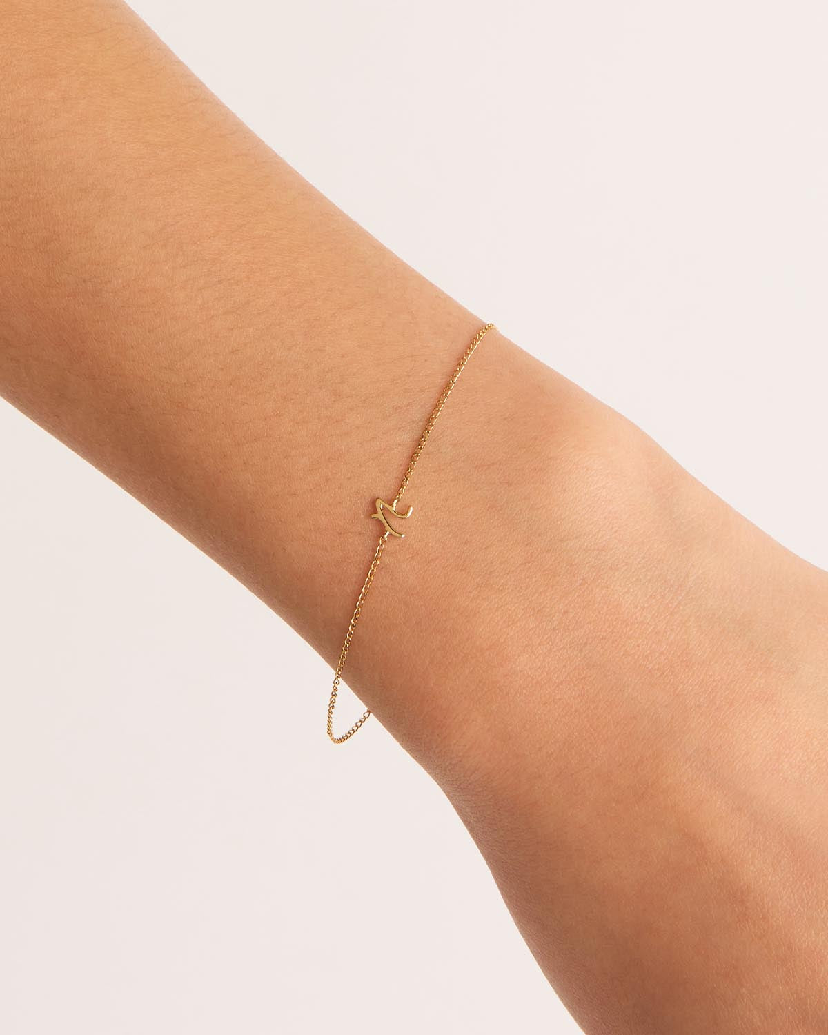 14K Solid Gold Love Letter Bracelet - Dainty & Elegant Jewelry for Women, Perfect Gift for Anniversary, Valentine's Day & Special Occasions