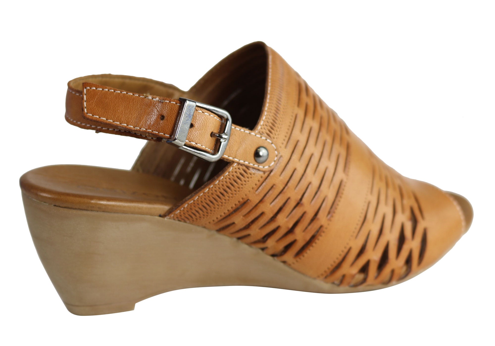 Orizonte Posy Women's European Leather Comfortable Wedge Sandals - Stylish Summer Shoes for Walking, Travel & Casual Outfits