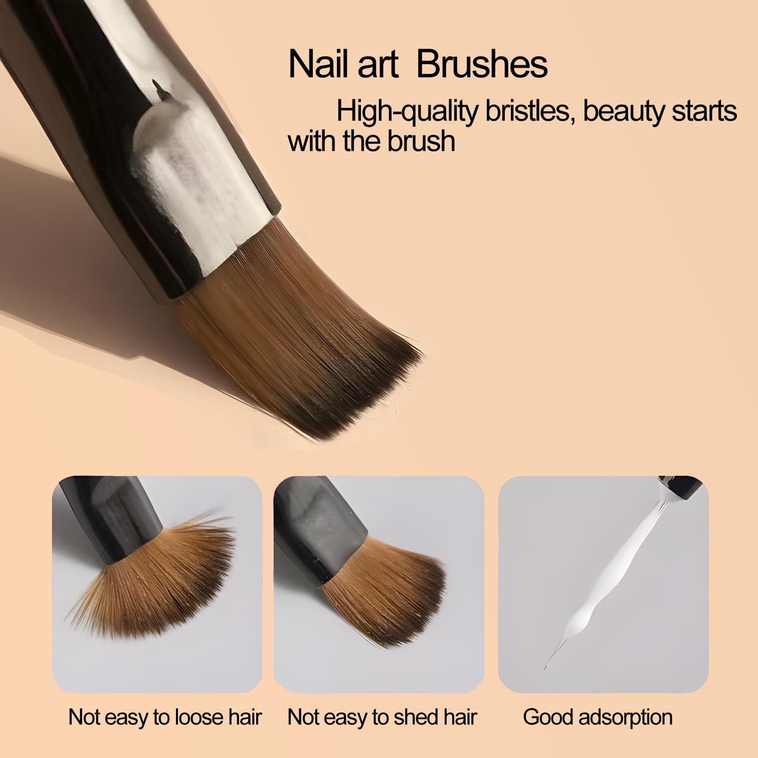9pc Professional Nail Art Brush Set for Gel Polish & Extensions - Premium Dotting, Liner & Detail Brushes Kit - Perfect for DIY Nails, Salon Use & Creative Nail Art Designs - Ideal for Home Manicure, Acrylic Nails & Nail Extension Application - Great for Beginners, Professionals & Nail Art Enthusiasts