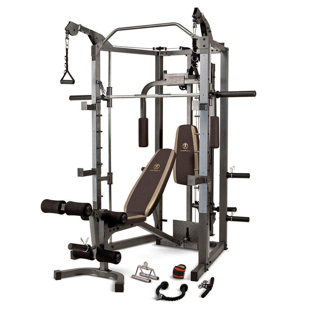 Marcy SM 4008 Smith Machine - Full Body Gym Equipment for Home & Commercial Use | Strength Training & Weightlifting Workout Station for Fitness Enthusiasts