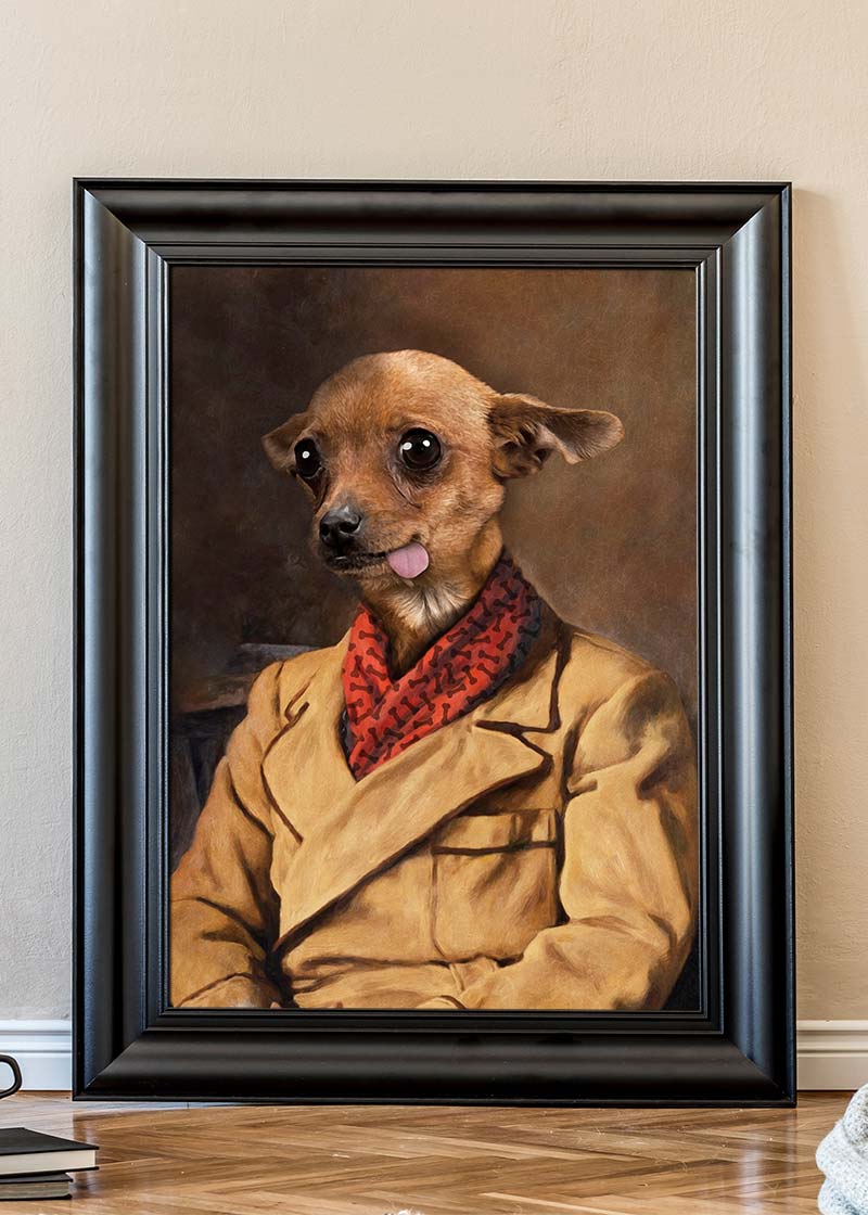 Chihuahua Tongue Portrait Print - Adorable Dog Wall Art for Home Decor, Pet Lover Gift, Living Room & Bedroom Wall Decor