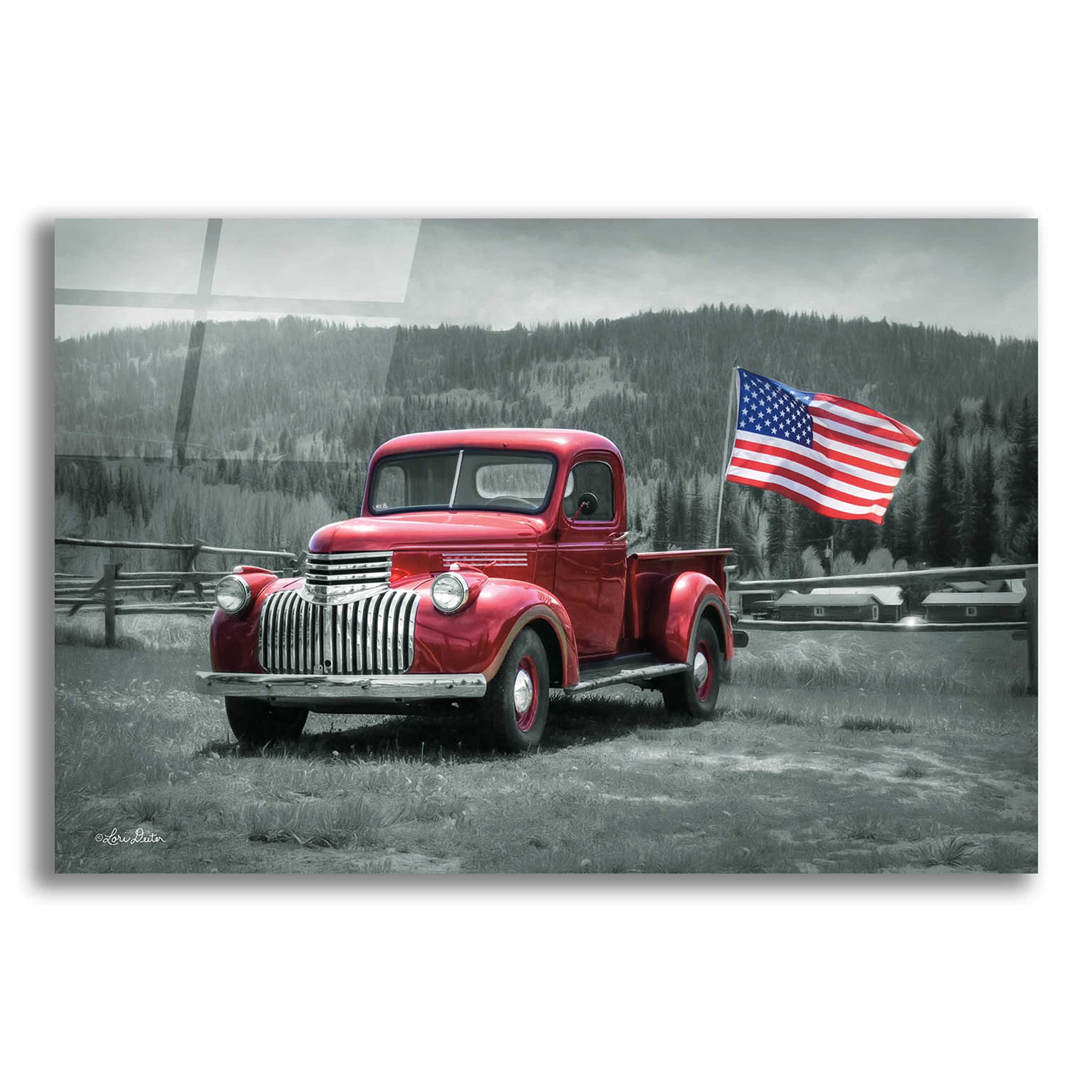 Epic Art 'American Made II' by Lori Deiter - Acrylic Glass Wall Art 24x16 Inches - Modern Home Decor for Living Room, Bedroom & Office