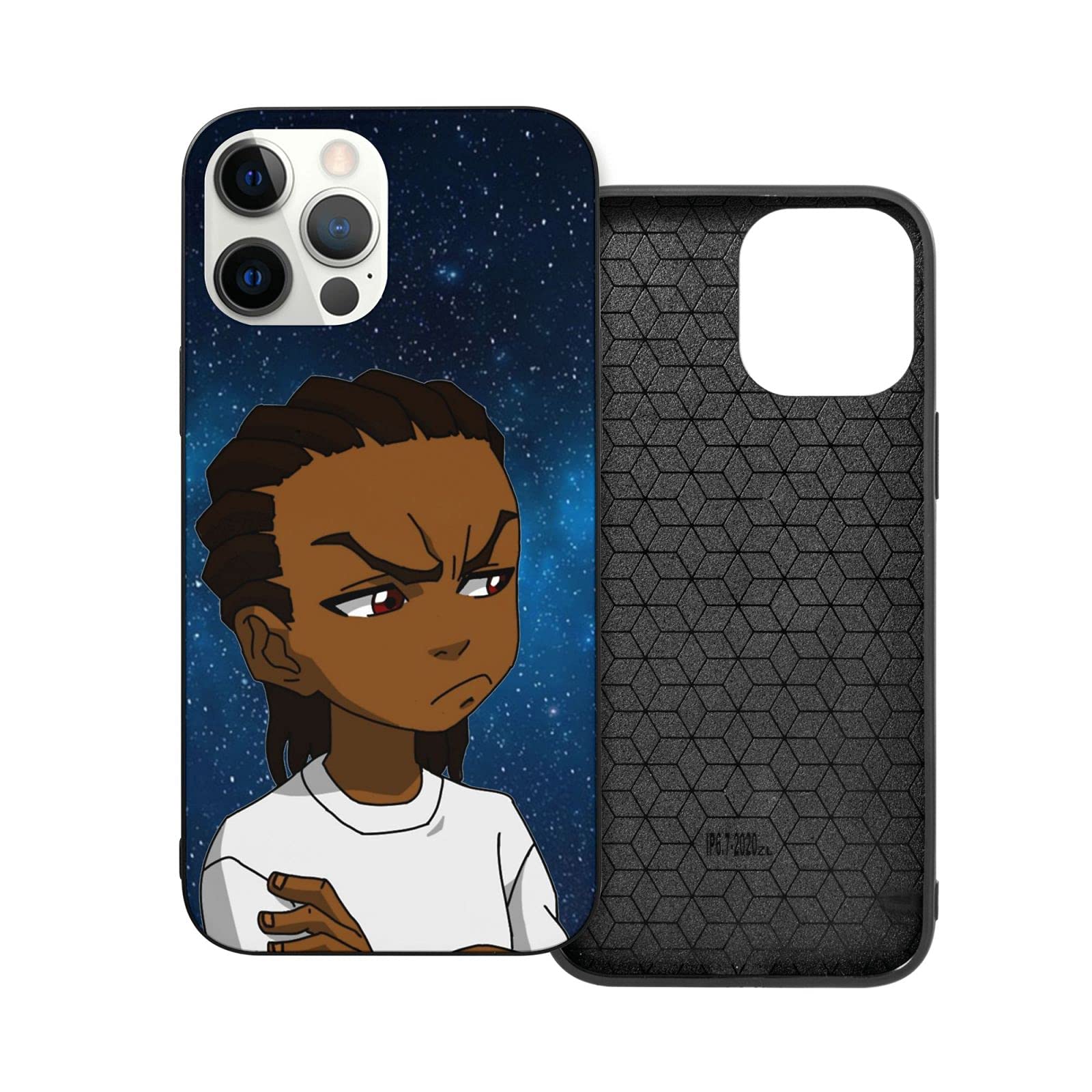 The Boondocks Riley Freeman iPhone 12 Case - Shockproof Anti-Scratch TPU Bumper Phone Cover (White) - Perfect for Fans, Daily Protection & Style