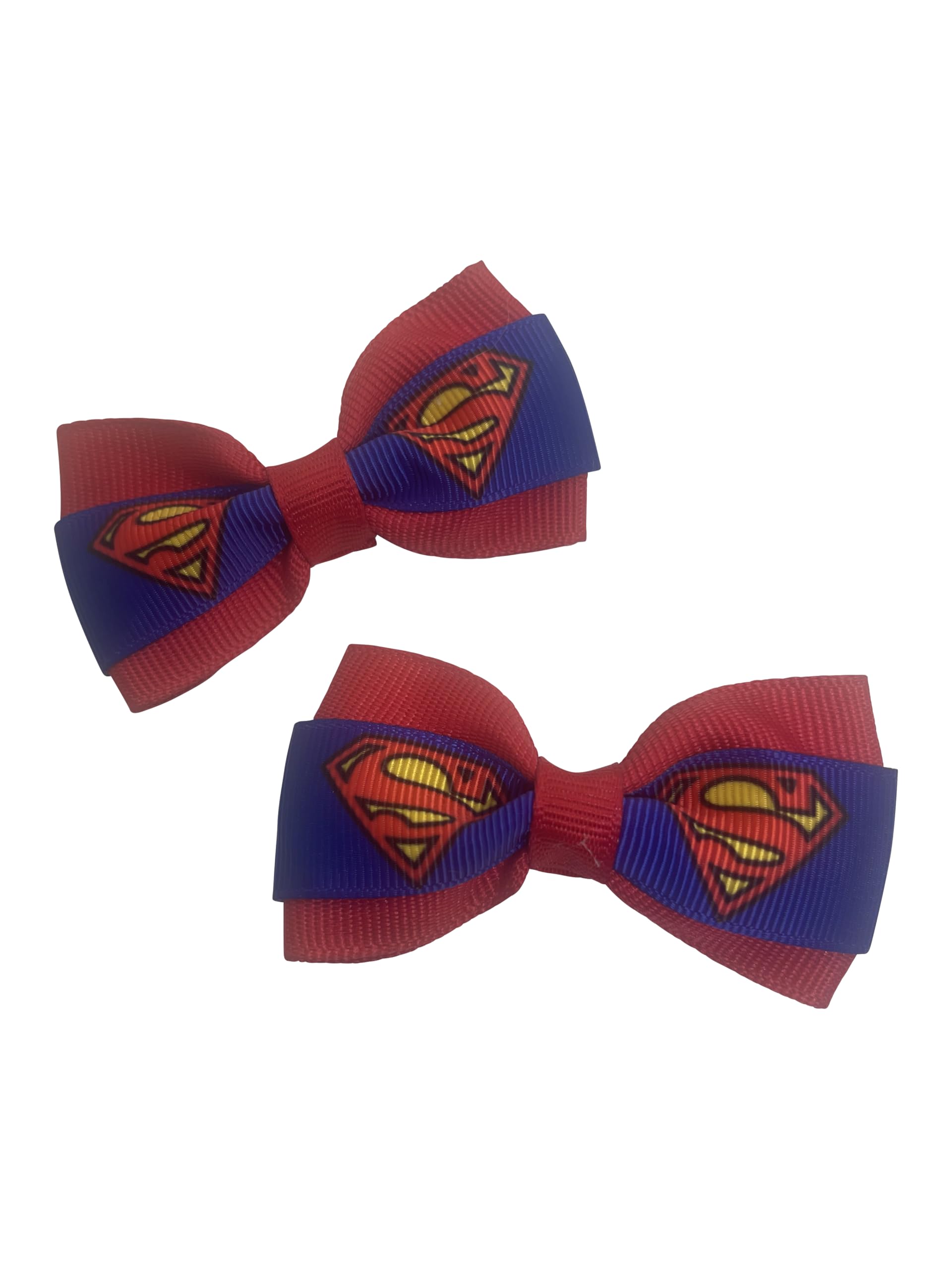 Superhero Girls Hair Bows Set - 6 Pack Cute Pigtail Hair Clips for Toddlers & Little Girls - Perfect for Birthday Parties, Dress Up, and Daily Wear