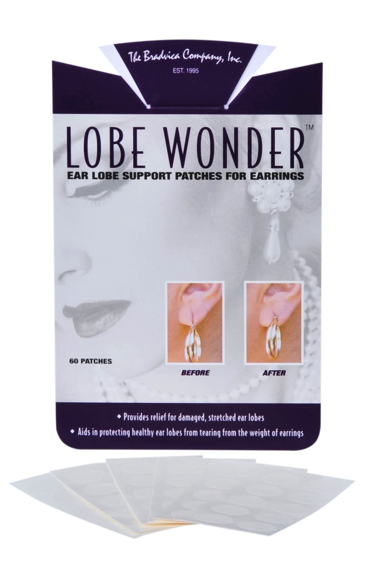Lobe Wonder Invisible Earlobe Support Patches (2-Pack) – Lift & Repair Sagging Earlobes for Heavy Earrings – Perfect for Parties, Weddings & Everyday Wear
