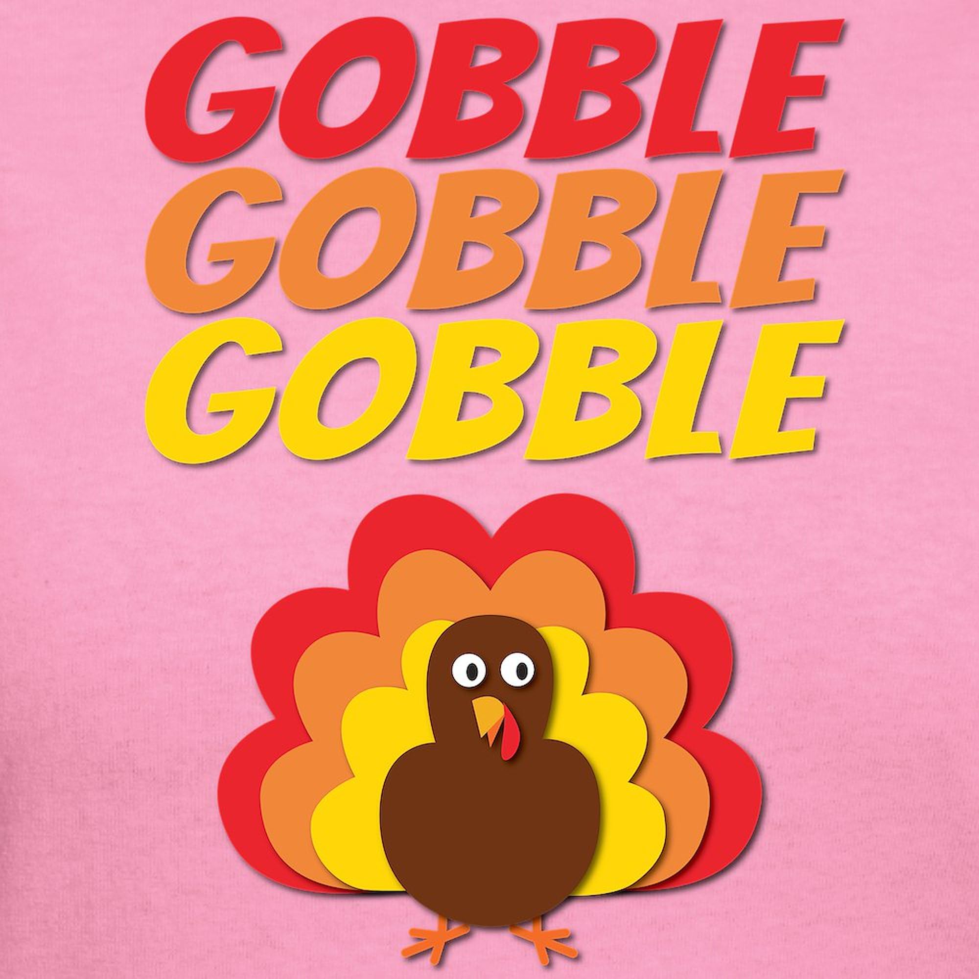 Gobble Gobble Turkey Graphic T-Shirt for Women - Soft Cotton Dark Tee - Perfect for Thanksgiving, Family Gatherings & Holiday Parties