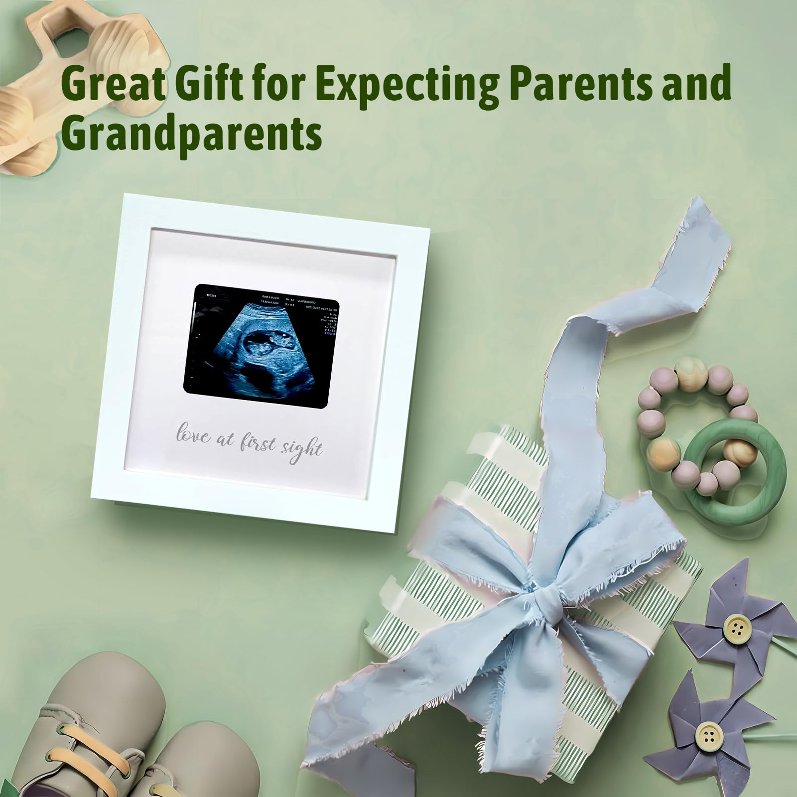 Ultrasound Picture Frame - Pregnancy Announcement Gift for Grandparents | Nursery Décor