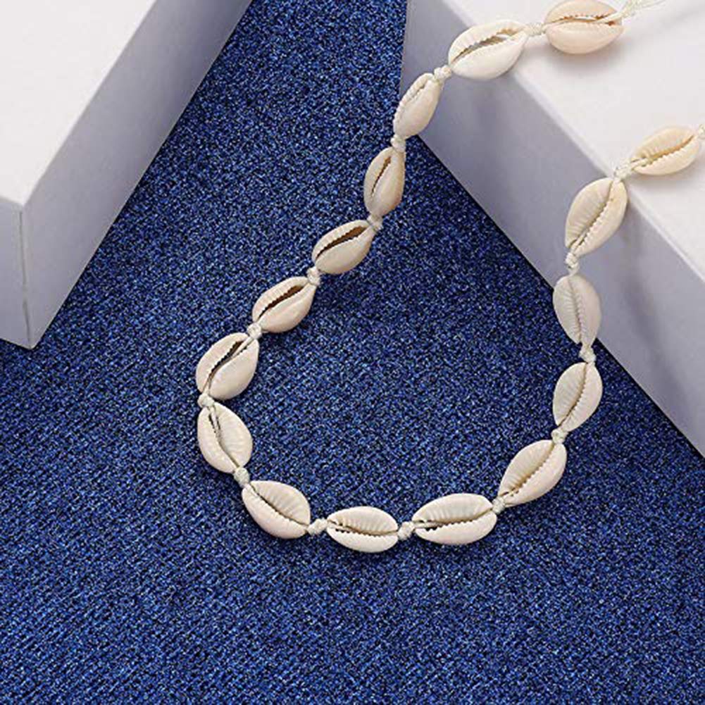 Hawaiian Cowrie Shell Charm Necklace - Adjustable Handmade Jewelry for Women, White Beach Shell Pendant, Perfect for Summer Vacation, Boho Beach Wedding, and Tropical Party Accessories