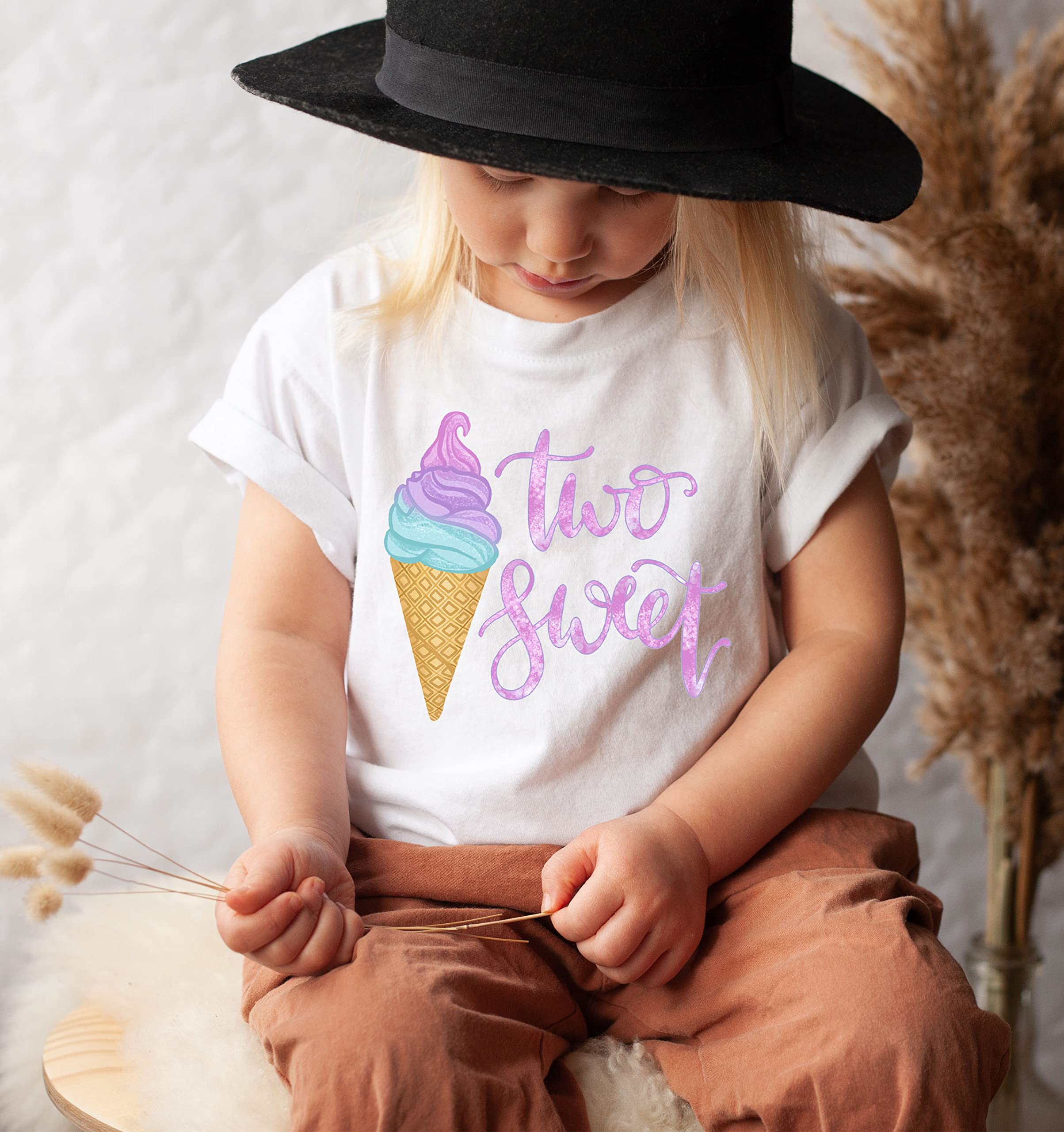 Too Sweet Ice Cream 2nd Birthday Shirt for Girls & Boys - Adorable Candy Themed Outfit for 18 Month Old - Perfect for Birthday Parties, Photo Shoots & Special Celebrations