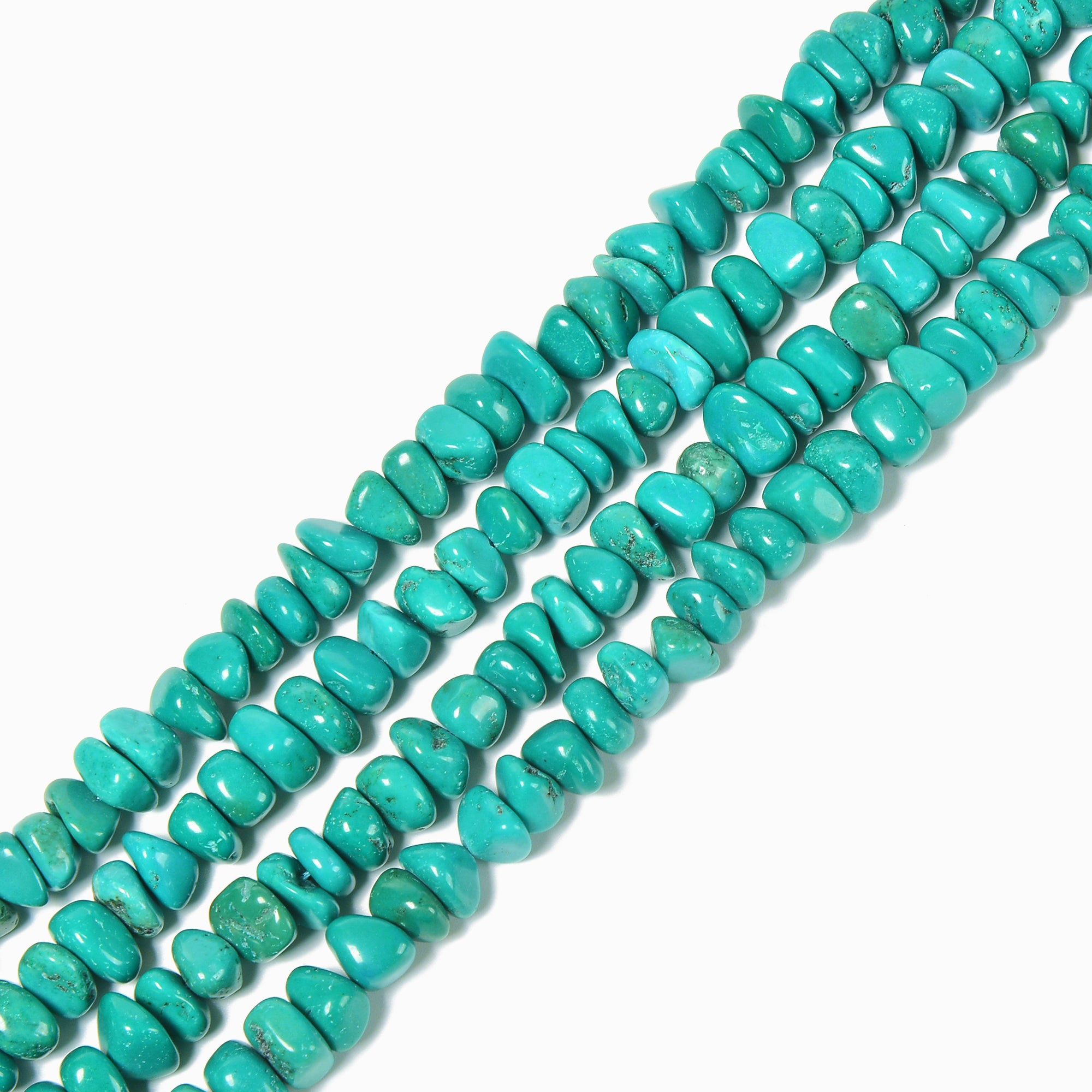 Dark Green Magnesite Turquoise Nugget Beads - 6mm, 8mm, 12mm Sizes - 15.5 Inch Strand for Jewelry Making, DIY Crafts & Boho Style Accessories