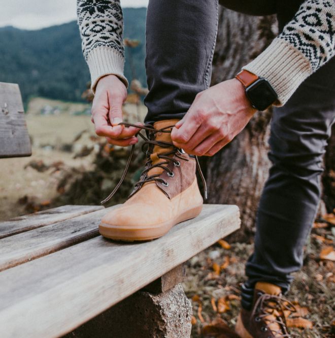 Barefoot Boots for Women & Men - Be Lenka Nevada Neo in Sand & Dark Brown | Minimalist Comfort for Hiking, Travel & Everyday Wear